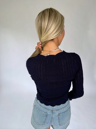 All The Possibilities Cardigan - Navy