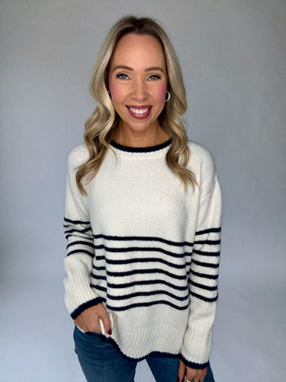 Signature Stripe Boyfriend Sweater