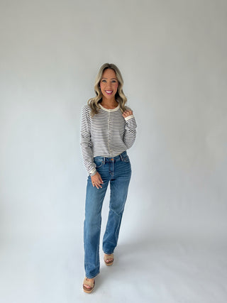 Always A Favorite Striped Cardigan - Black