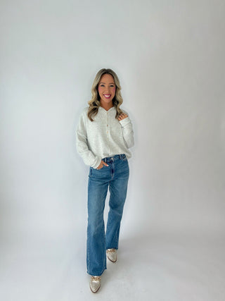 Simple And Sweet Cardigan - Light Grey