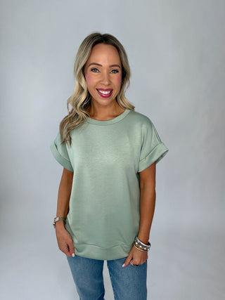 Cool & Collected Top - Light Sage