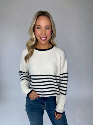 Signature Stripe Boyfriend Sweater