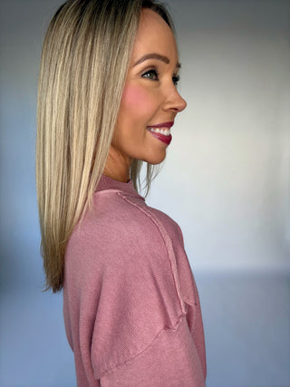 Easy As Ever Lightweight Sweater - Mauve