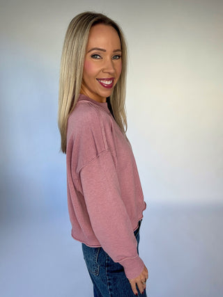 Easy As Ever Lightweight Sweater - Mauve