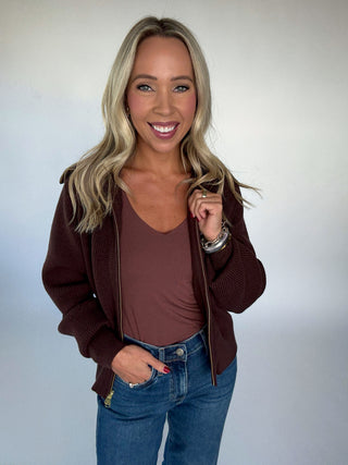 VARLEY Enrico Knit Jacket - Coffee Bean