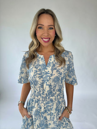 Perfectly Put Together Maxi Dress - Blue