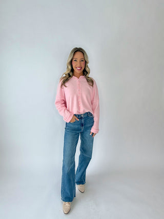 Simple And Sweet Cardigan - Baby Pink