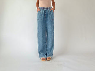 Bend The Rules Denim Pants - Chambray