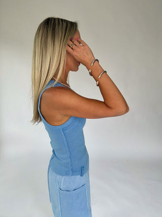 Sun Seeker Tank - Aqua Splash