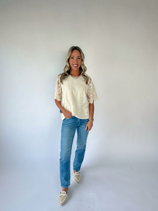 SANCTUARY Forever Lace Top - Vintage Ivory