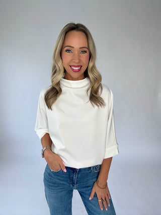 Afternoon Plans Mock Neck Top