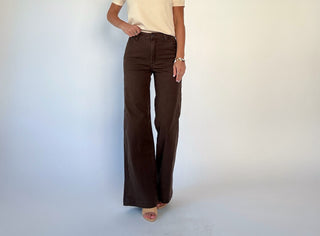 Couldn't Be Better Twill Pants - Brown