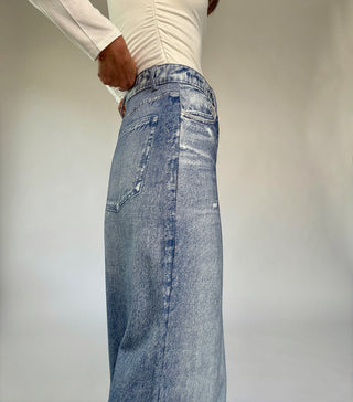 Life On The Edge Sweatpant Jeans - Denim Blue