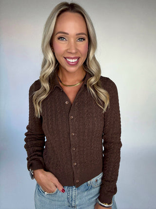 Gather Round Cardigan - Cocoa