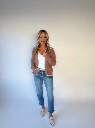 VARLEY Sibley Soft Knit Jacket - Ginger Snap