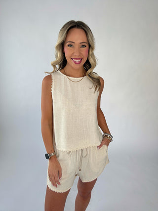Cloud Nine Linen Top - Natural
