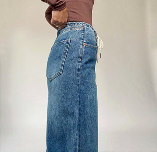 Madison Mid Rise Wide Leg Jeans - Vintage Blue