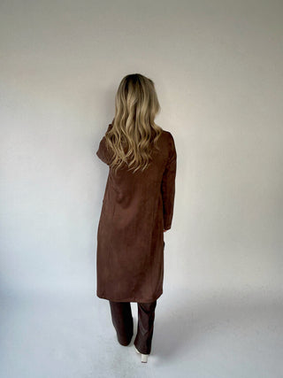 Cinnamon Suede Duster