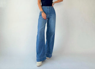 Trouser Style Super Wide Leg Jeans