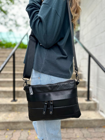 Gianna Convertible Crossbody Handbag - Black