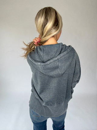 Cool Nights Zip Up Hoodie - Washed Navy