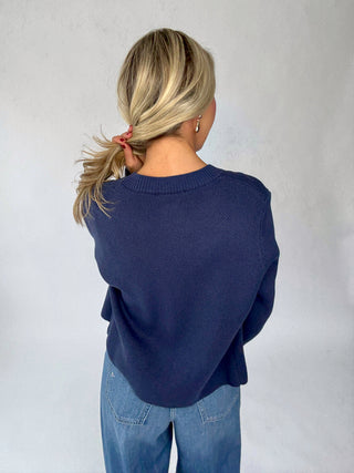 The Ellis Cardigan - Navy Blue