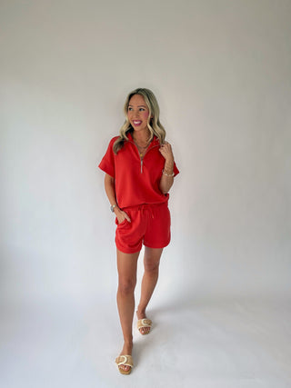 VARLEY Coulter High Rise Shorts - Summer Fig