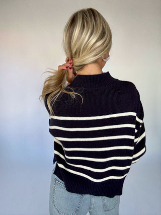Classic Blues Stripe Top - Navy