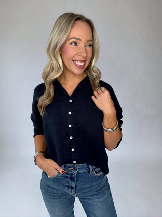 Simple And Sweet Cardigan - Midnight Navy