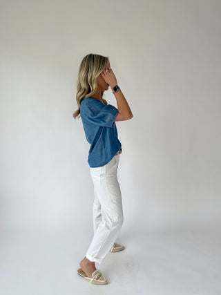 Don't Think Twice Denim Top