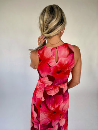 The Garden Society Midi Dress - Plum/Multi