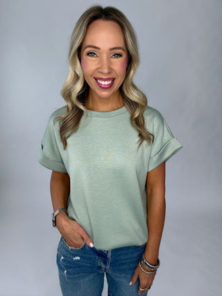 Cool & Collected Top - Light Sage