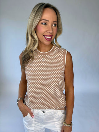 VARLEY Jenson Stitch Knit Tank - Light Taupe