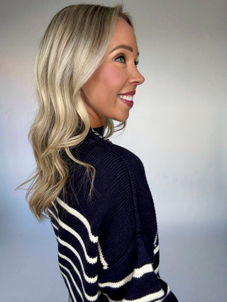 Classic Blues Stripe Top - Navy