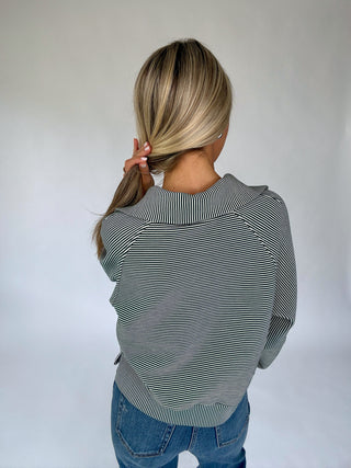 VARLEY Milano Half Zip Sweat 2.0 - Ponderosa Pine/Pristine