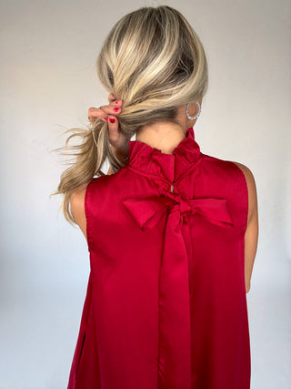 The Holiday Soirée Dress - Red