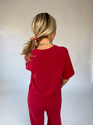 Laguna Lounge Tee - Garnet Red