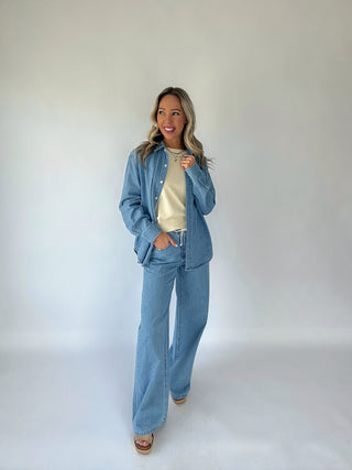 Haven Striped Denim Top