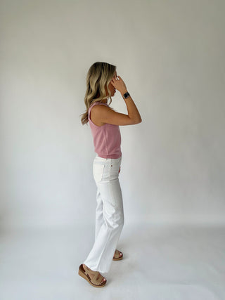 Take A Chance Tank - Dusty Pink