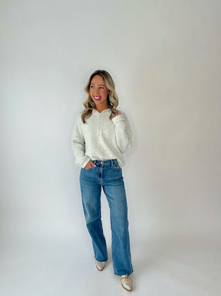 Simple And Sweet Cardigan - Light Grey