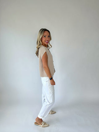 All The Pretty Details Cardigan - Light Taupe