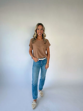 Soaking Up The Sunshine Knit Top - Tan