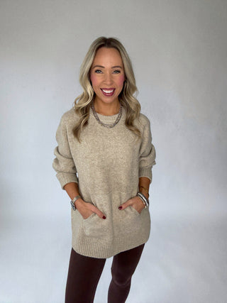 Warm Embrace Sweater - Sand Taupe