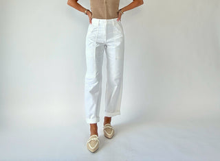 SANCTUARY Boyfriend Utility Pant - White