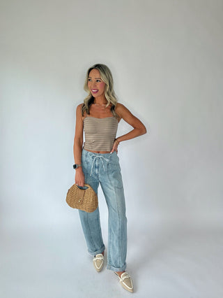 Subtle Shimmer Bralette - Mocha