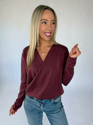 That's A Wrap Top - Mulberry