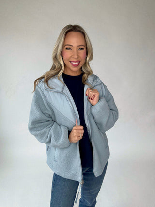 VARLEY Rosia Fleece Hoodie - Ashley Blue