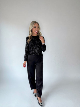 SANCTUARY Sparkle Together Top - Black