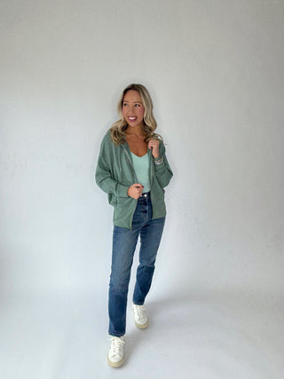 Cool Nights Zip Up Hoodie - Silky Pine