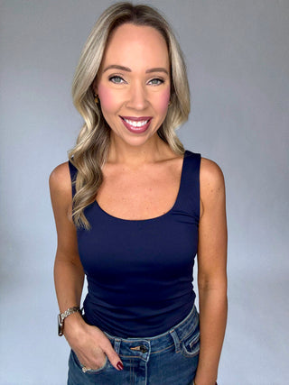 Second Skin Tank Top - Navy